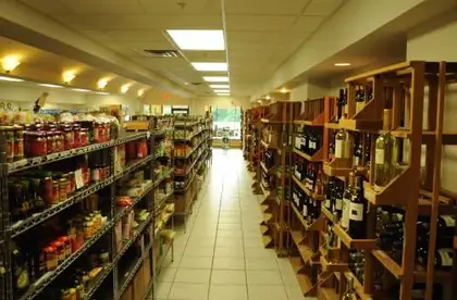 Inside Mariakakis international food market in Chapel Hill